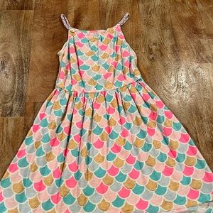 Carters scalloped multi color dress with rope straps